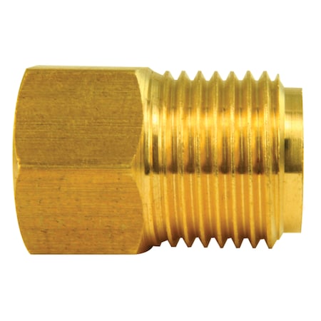 Adapter, Brass, Female(1/2-20 Invtd), Male(5/8-18 Invtd), 100/box